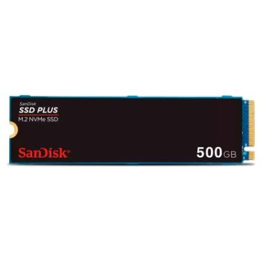 Imagem de SSD M.2 PCIe 3.0  Sandisk Plus 500GB, NVMe, Leitura 2400MB/s,  Gravação 1500MB/s -  Sds...