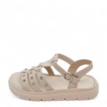 Imagem de Sandália Feminina Moleca Flatform REF: 5504115 NAPA, Branco off, 38