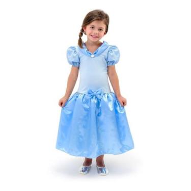 Imagem de Vestido Fantasia Princesa Frozen Infantil Luxo Top Menina - Anjo Fanta