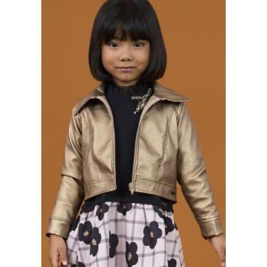 Imagem de Jaqueta Infantil Pakita Dourada, Dourado, 4