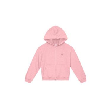 Imagem de Casaco Moletom com Capuz Rosa Menina Brandili, Rosa, 6