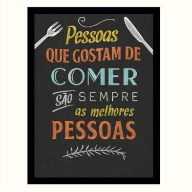 Imagem de Quadro restaurante área gourmet"Pessoas que gostam de comer" - TraçosA