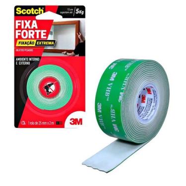 Imagem de Fita Adesiva VHB Dupla Face Fixa Forte Extreme 24 mm x 2 m 3M, Verde
