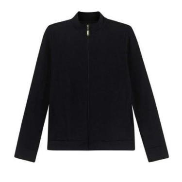 Imagem de Jaqueta Moletom Stretch Flanelado Feminina - Enfim, Preto, P