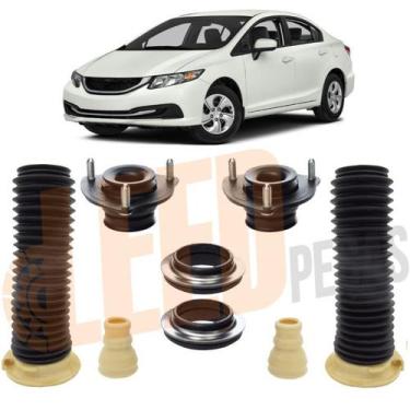 Imagem de Kit Coifa Batente Coxim Amortecedor Dianteiro Civic 2012 2013 2014 201
