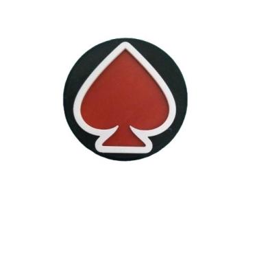 Imagem de Naipes - Botão Dealer Poker - DaMa, Escarlate