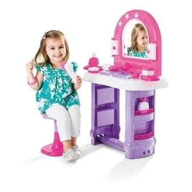 Imagem de Camarim Infantil De Maquiagem Penteadeira Salão De Beleza com Acessóri