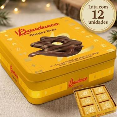 Imagem de Bauducco Ginger Star Lata Presente 12 Pães de Mel Individuais