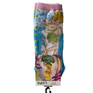 Imagem de Meia Lupo Infantil Disney Estampada Cano Médio Algodão Punho Soft, 230