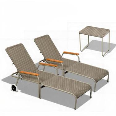 Imagem de Kit 2 Espreguiçadeiras AcquaFlex + Mesa de centro - Type Decor, Champa