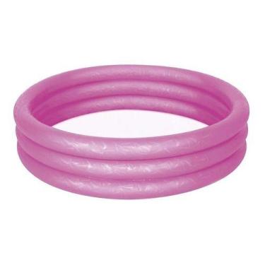 Imagem de Piscina Inflável Infantil Rosa 130 Litros - Mor, Rosa