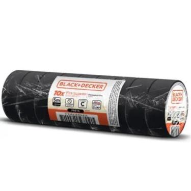 Imagem de Kit 10 Fita Isolante 18mm X 5 Metros (0,13mm) PRETA BDMT-0001-01 Black