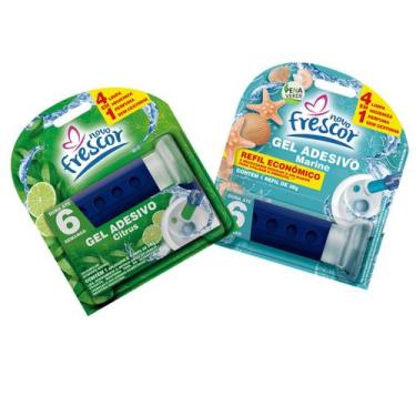 Imagem de Detergente Sanitários COM APLICADOR + REFIL Gel Adesivo 38g Novo Fresc