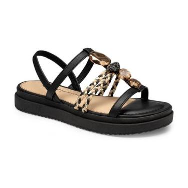 Imagem de Sandália Flatform Com Pedrarias Feminina Dakota