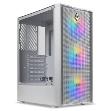 Imagem de Gabinete Gamer Mancer Narok V2 Rainbow 3 Fans MidTower Lateral de Vidr
