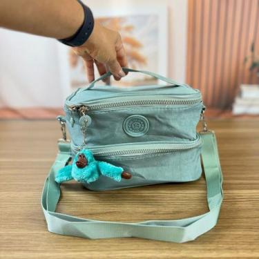 Imagem de Bolsa Térmica Feminina Marmita Almoço Viagem Alça Transversal Impermeá