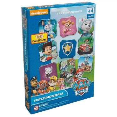 Imagem de Jogo Infantil Supermemória Patrulha Canina 108 Cartelas - Grow 3642