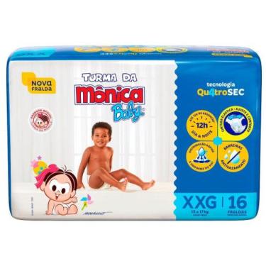 Imagem de Fralda Turma da Mônica Baby Tam. XXG 13 a 17kg - 16 Unidades