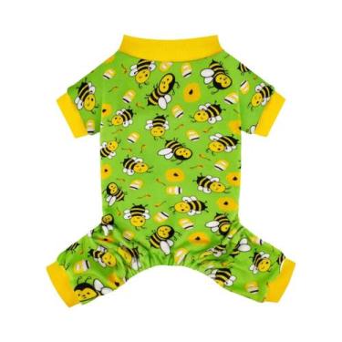 Imagem de Pijama Engraçado Para Cães Pequenos, Macacão Macio E Elástico Com Pés 