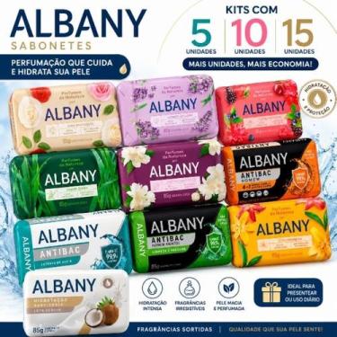 Imagem de Kit Sabonete Albany 85g com 5, 10 ou 15 Unidades Fragrâncias Sortidas 