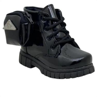 Imagem de Bota GuidsBaby Coturno Cano Alto De Verniz com Cadarço 9626 (66035), P