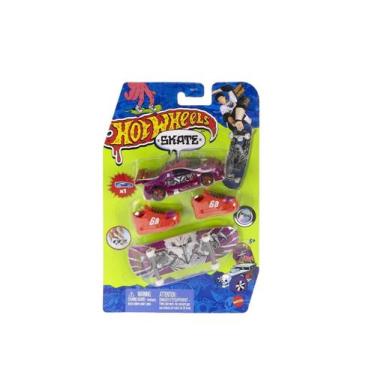 Imagem de Hgt71 hot wheels skate de dedo com tenis e carro hvk47 (43457) - MATTE
