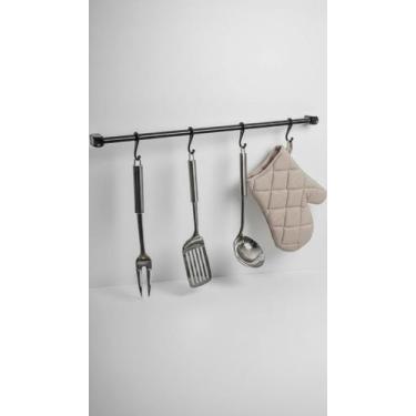 Imagem de Barra Pendurar Utensílios Cozinha 60cm 4 Ganchos - Congratulations Sto