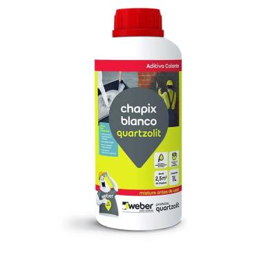 Imagem de Aditivo para Concretos e Argamassa Chapix Blanco Alta Aderência Isento de Cloretos Bivolt Quartzolit 1L