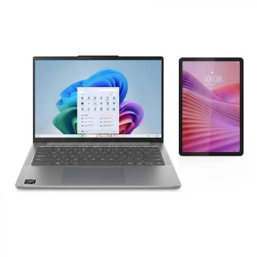 Imagem de Notebook Lenovo Ideapad Slim 5 Ryzen AI 5 16GB SSD 512GB 14" com Tablet 10.1" Cinza Bivolt