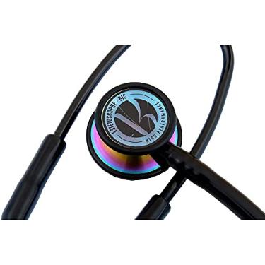 Imagem de Estetóscopio Bic Eternity Adulto E Pediátrico Duplo Inox (Preto Com Arco Iris)