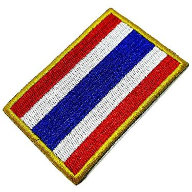 Imagem de BP0206T 01 BR44 Bandeira Tailândia Patch Bordada, passar a ferro ou costura