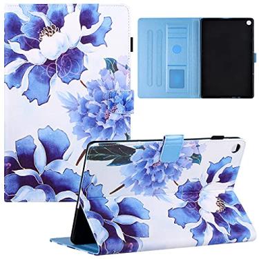 Imagem de KYJX Capa de tablet para Huawei MatePad T10s 10,1 polegadas, capa de tablet de couro PU com suporte fino de seda para Huawei MatePad T10 9,7 polegadas (orquídeas)