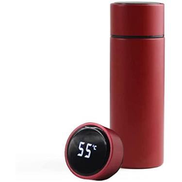 Imagem de 500 ML Garrafa Térmica Inox A Vácuo Termômetro Display Led
