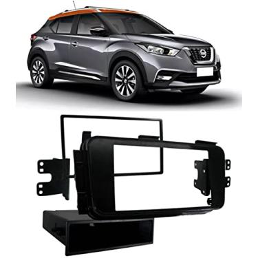 Imagem de Moldura De Painel 1 Din e 2 Din Nissan Kicks Para Cd Dvd 1 Din e 2 Dins (Black Piano (Brilhante))