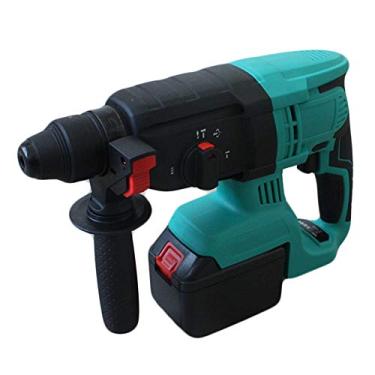 Imagem de Furadeira de impacto 3 em 1 com capa rígida, velocidade variável 2 x broca de bateria para alvenaria, tijolo, metal, madeira e mais