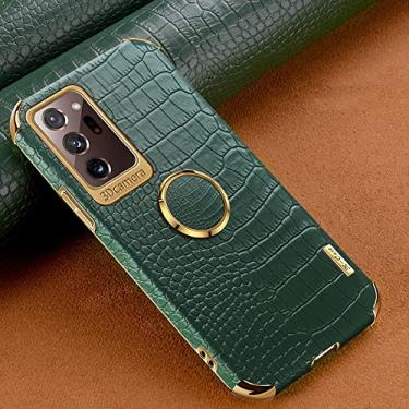 Imagem de Capa de telefone com textura de crocodilo para Samsung Galaxy Note 20 Ultra S21 S20 S10 Plus A72 A52 A51 A71 A50 A70 Capa de suporte magnético, suporte magnético verde, para GalaxyA50 (A50S)