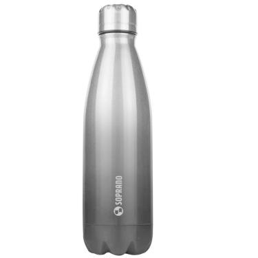 Imagem de Squeeze Urbana Em Inox 600ml Soprano Garrafa Academia Preta