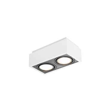 Imagem de Spot de Sobrepor Newline Box para 2 Lâmpadas AR70 GU10 Bivolt Branco e Preto
