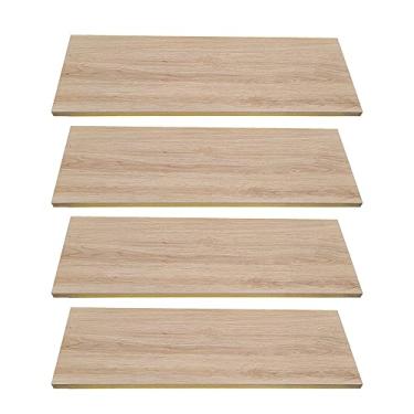 Imagem de Kit 4 Prateleiras Mdf 45x20 Carvalho Nicho Livros Revista