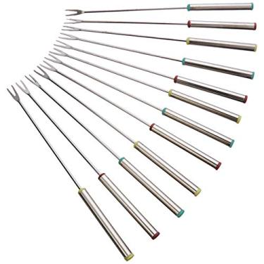 Imagem de Fox Run Garfos de fondue de aço inoxidável de 24 cm, 9,25 x 0,5 x 0,5, metálicos