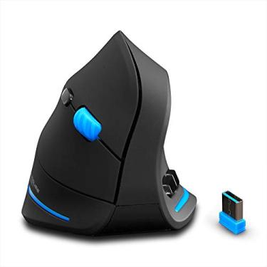 Imagem de Mouse Vertical Wireless ZLOT, Óptico com LED USB, Ergonômico, 6 Botões, 4 Níveis de Sensibilidade 1200/1600/2400/3200 DPI, para Escritório e Jogos