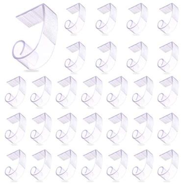 Imagem de Keadic 30 peças clipes de rodapé de mesa com vercro para toalha de mesa de 2,5 cm - 3,8 cm, clipes de toalha de mesa modelo SMC para casamento reunião em casa festa piquenique pátio banquete atividades internas ao ar livre