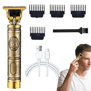 Imagem de Aparador de cabelo elétrico - Máquina de cortar cabelo sem fio com 4 pentes guia - Kit de corte de cabelo profissional recarregável para adultos,