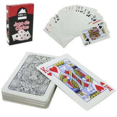 Jogo De Baralho Cartas Papel Vermelho Unitário 54 Cartas