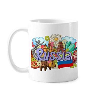 Imagem de Catedral de São Basílio Lenin Mausoleum Rússia Caneca Cerâmica Café Porcelana Utensílios de Mesa