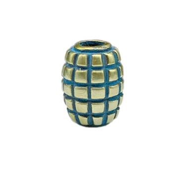 Imagem de Contas de abacaxi vintage para suprimentos de fabricação de joias, contas em forma de granada para pulseira Diy EDC ferramentas ao ar livre contas de paracorda, acessórios de pingente de cobre retrô (cobre azul)