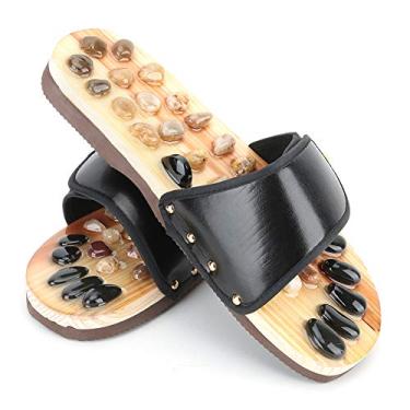 Imagem de Sandálias, ferramentas de reflexologia massagem pés sapatos multifuncionais adequados para uso familiar com massagem nos pés para casa (preto, 43-44)