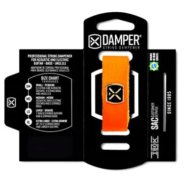 Imagem de Abafador De Cordas P/Guitarra/Baixo/violão - Damper MD (Laranja Poliéster)