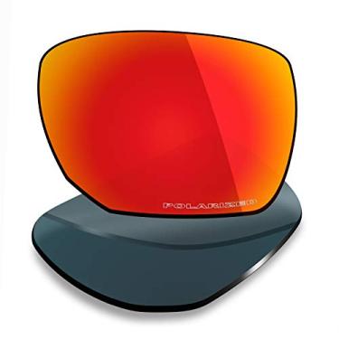 Imagem de Mryok Lentes de substituição compatíveis com Oakley Ejector OO4142 - Opções, Anticorrosão da água do mar, polarizada - vermelho fogo, One Size