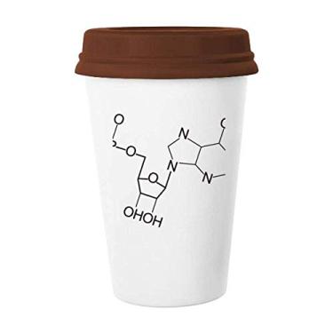Imagem de Ilustração de estrutura molecular química, caneca de café para beber vidro, cerâmica, tampa de copo